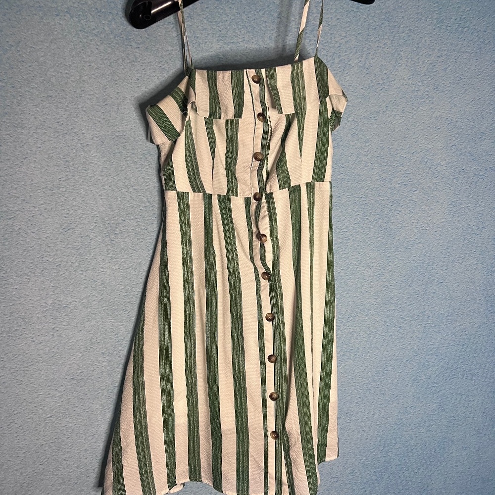 Button Down Vertical Summer Dress